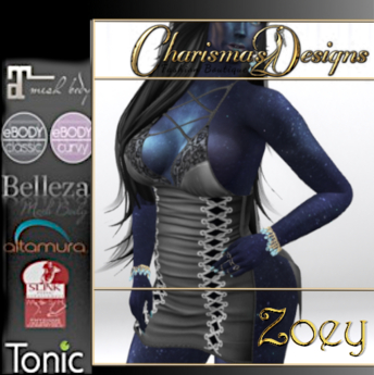 Second Life Marketplace - Charisma's Designs Zoey Grey (add)